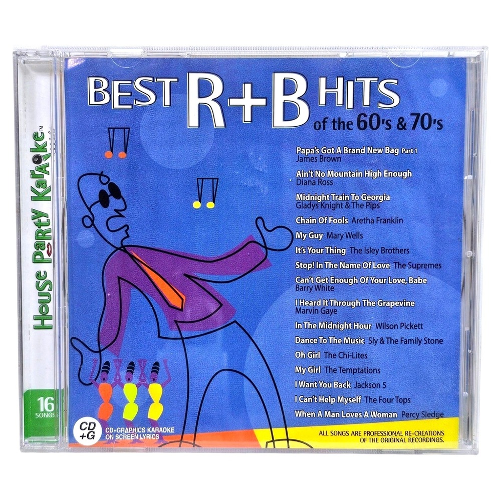 R&B Hits 60s 70s Karaoke CD+G Compass HP-1-15 Motown Soul Music 797307096729 EUC